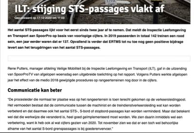Stijging sts passages vlakt af